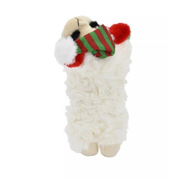 Lamb Chop Small Plush Dog Toy Holiday Peppermint Candy Squeaky Crinkle Toss New - Picture 3 of 4